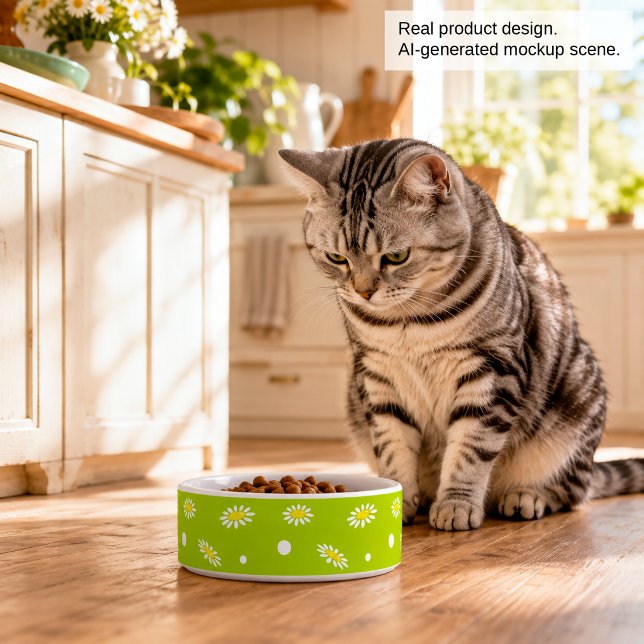 Daisies Pet Bowl (Creator Uploaded)