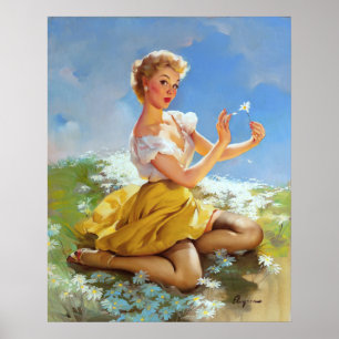 Daisies Pin Up Poster