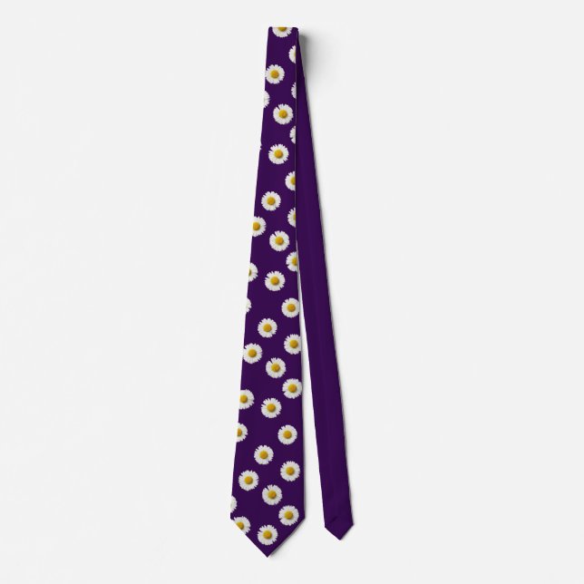 Daisies Purple  Tie (Front)