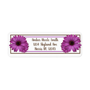 Daisies Return Address Label