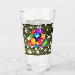 Daisies Rustic Barn Board Party Balloons Glass