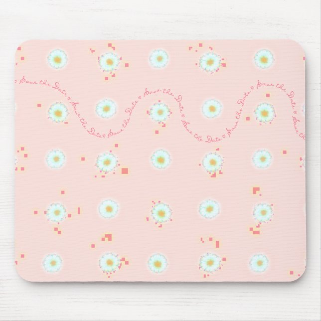 Daisies Save the Date Mouse Pad (Front)