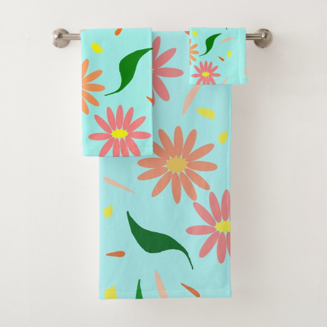  Daisies T-Shirt Bath Towel Set (Insitu)