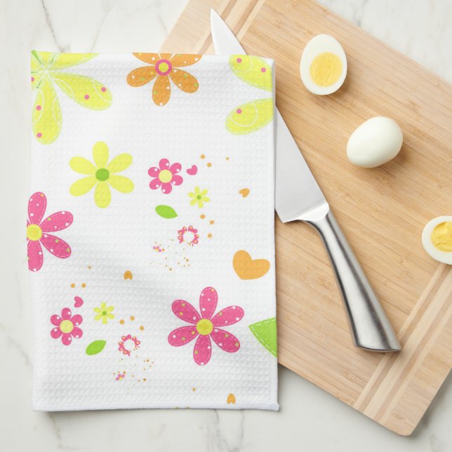 Daisies Tea Towel (Quarter Fold)