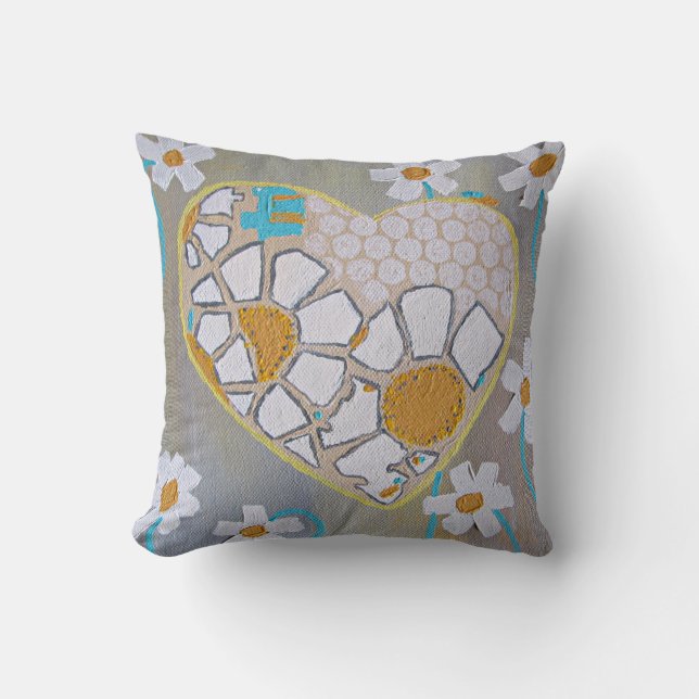 Daisies throw pillow (Front)