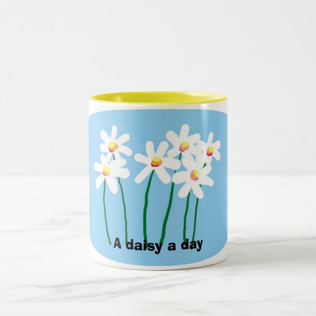 daisies Two-Tone coffee mug (Center)
