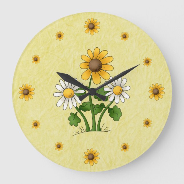 Daisies Wall Clock (Front)