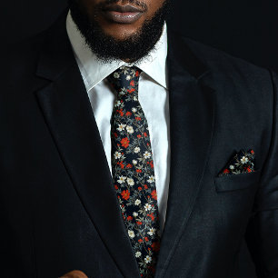 Daisies William Morris Inspired Floral Men's Tie