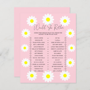 Daisies - Would she rather baby shower game