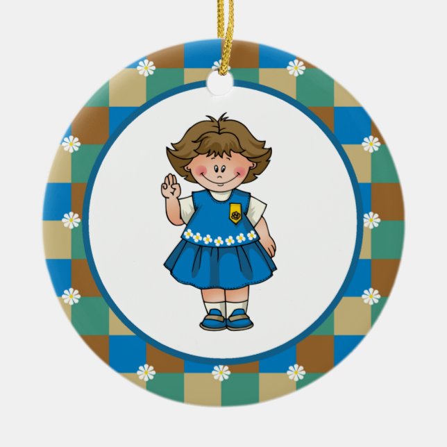 Daisy1 Ceramic Ornament (Front)