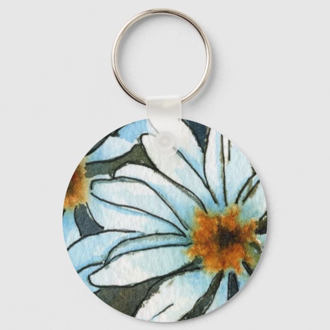 "Daisy 1" Floral Keychain (Front)