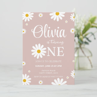 Daisy 1st Birthday Editable Invitation