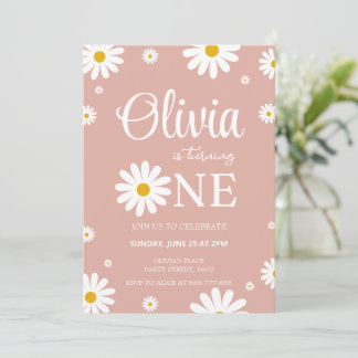 Daisy 1st Birthday Editable Invitation