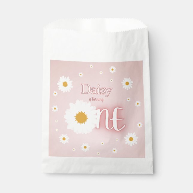 Daisy 1st Birthday Favour Bag (Front)