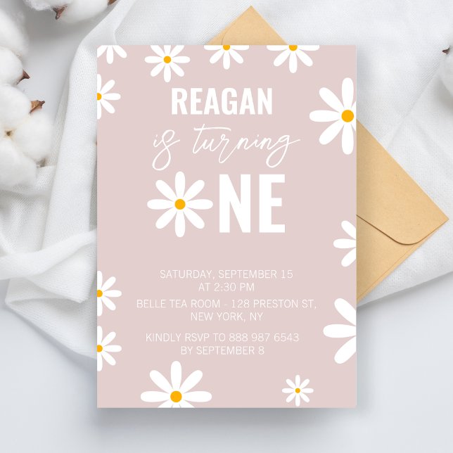 Daisy 1st Birthday Party First Birthday Girls Boys Invitation (Creator Uploaded)