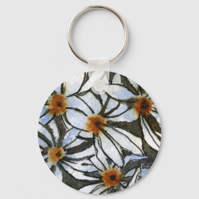 "Daisy 2" Floral Keychain (Front)