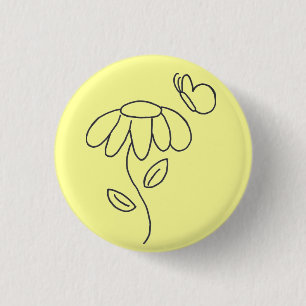 Daisy 3 Cm Round Badge