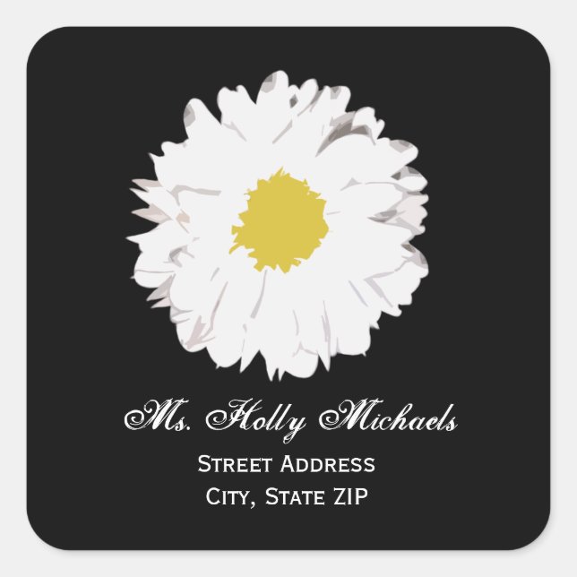 Daisy Address Label Sticker (Front)