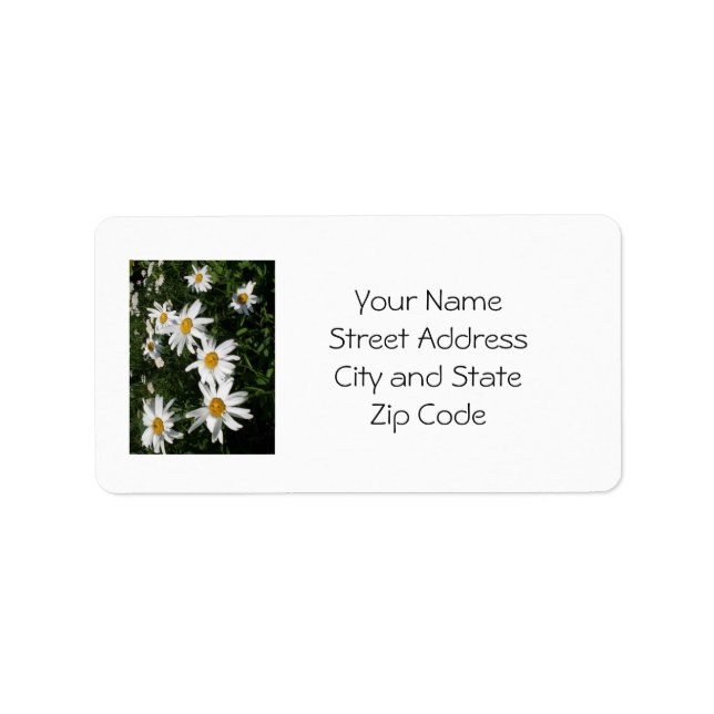 Daisy Address Label to Personalise or Customise (Front)
