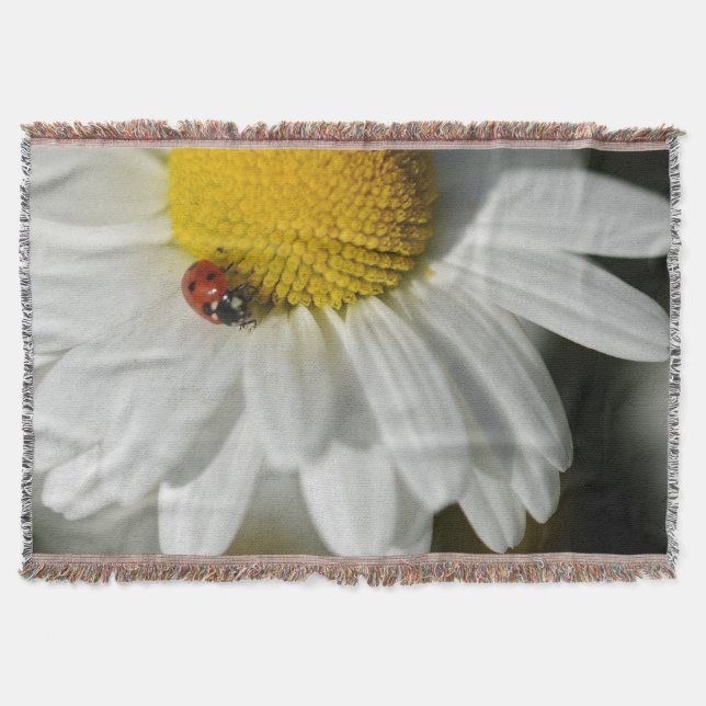 Daisy And A Ladybug Throw Blanket (Front)