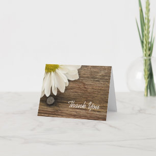Daisy and Barn Wood Wedding Bridesmaid Thank You
