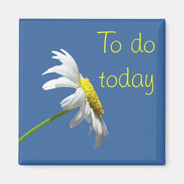 Daisy and Blue Sky To Do Today Magnet (Front)
