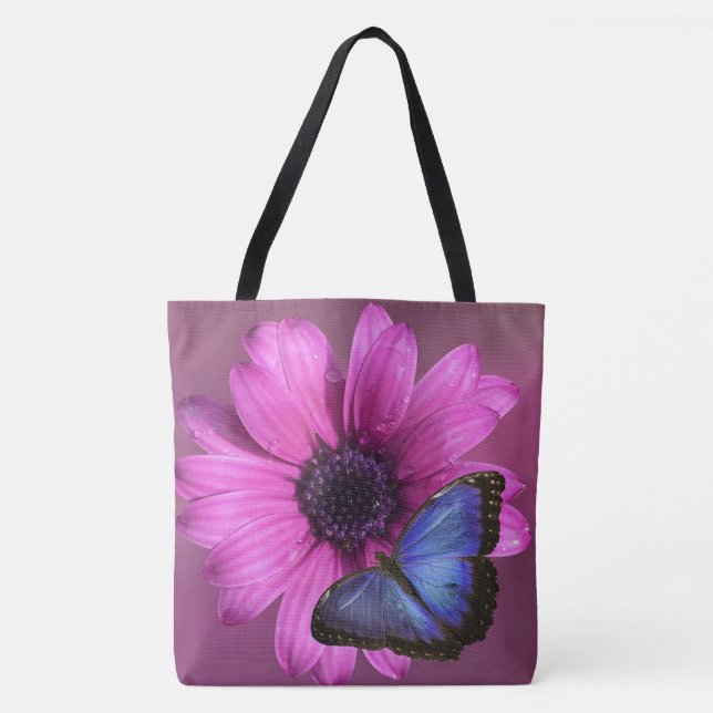 Daisy and Butterfly Tote Bag (Front)