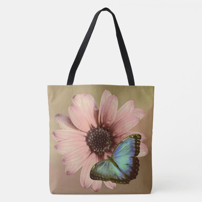 Daisy and Butterfly Tote Bag (Front)