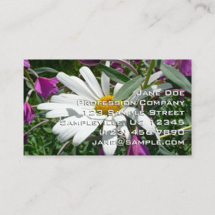 Daisy and Fireweed Wildflower Business Card