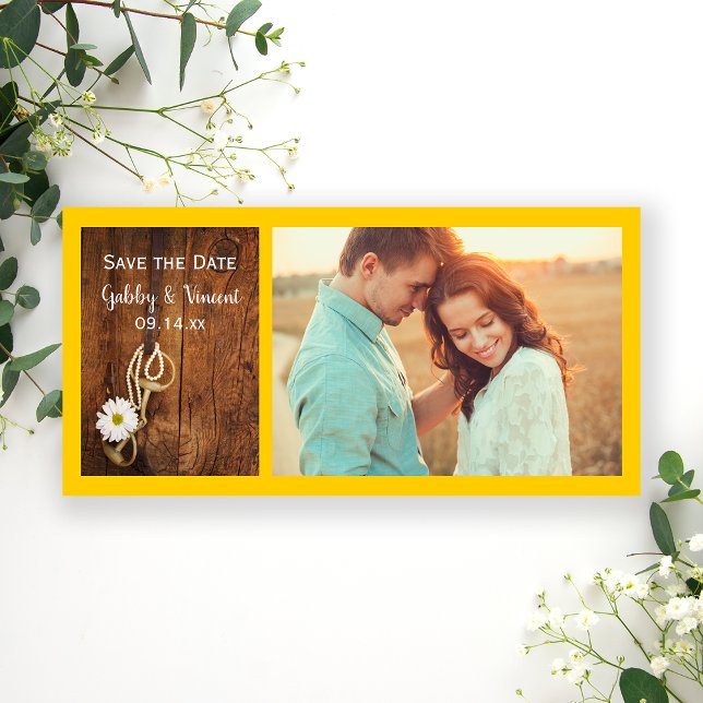 Daisy and Horse Bit Western Wedding Save the Date (Creator Uploaded)