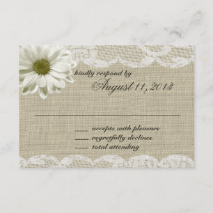 Daisy and Lace Country Burlap Wedding Response