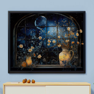 Daisy and Moon Window Decoupage Tissue Paper