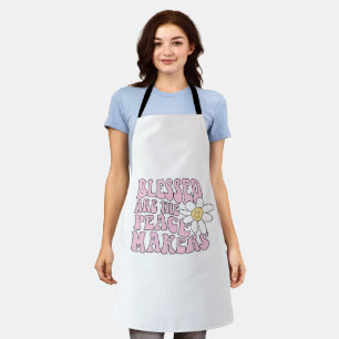 Daisy and Peace Makers Slogan Apron