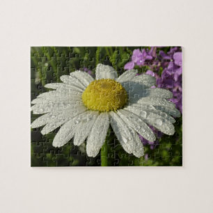 Daisy and Summer Lilac Wildflower Jigsaw Puzzle