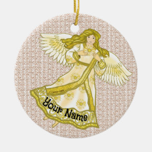 Daisy Angel Ceramic Ornament
