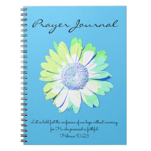 Daisy Art Teal Green Bible Verse Prayer Journal