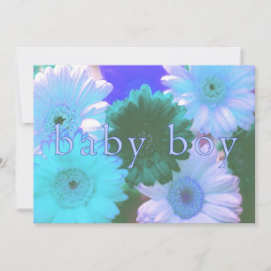 Daisy Baby Boy Invitation or Birth Announcement