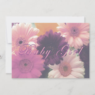 Daisy Baby Girl Invitation or Birth Announcement
