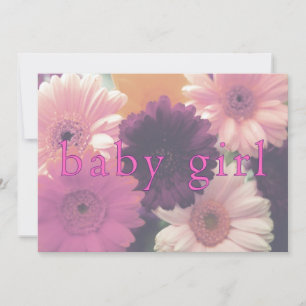 Daisy Baby Girl Invitation or Birth Announcement