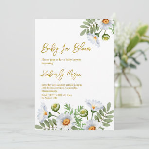 Daisy Baby in Bloom Baby Shower Invitation