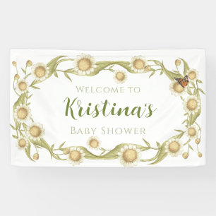 Daisy Baby in Bloom Wildflower Baby Shower Banner