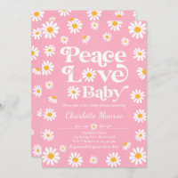 Daisy Baby Shower Bohemian Peace Love Baby Shower