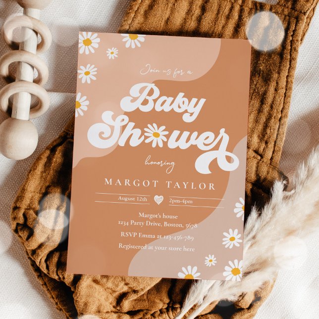 Daisy Baby Shower Boho Hippy Vibes Baby Shower Invitation (Creator Uploaded)
