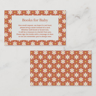 Daisy Baby Shower Book Request Enclosure Card