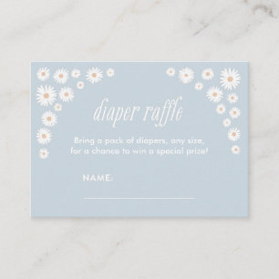 Daisy Baby Shower Diaper Raffle Ticket Enclosure Card