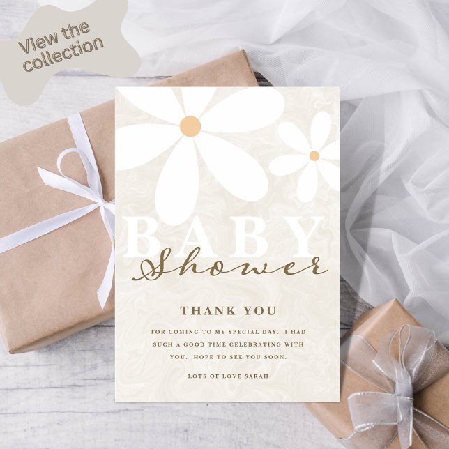 Daisy Baby Shower Gender Neutral Thank You Cards (Creator Uploaded)