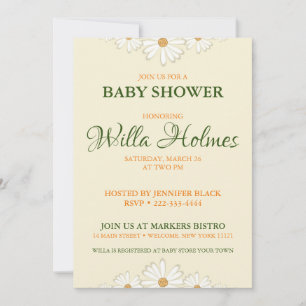 Daisy Baby Shower Invitation