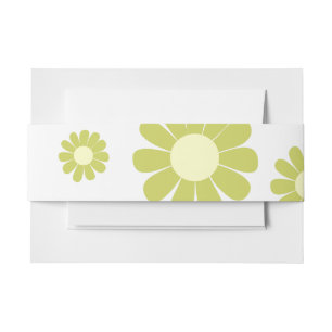 Daisy Baby Shower  Invitation Belly Band