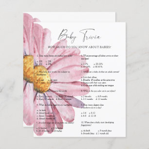 Daisy Baby Trivia   Baby Shower Game