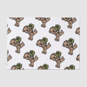 Daisy Bear Design Tissue Paper